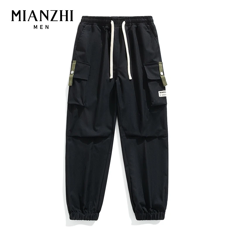 棉致2024新款秋冬新款男士休闲裤子工装加绒加厚宽松舒适束脚长裤