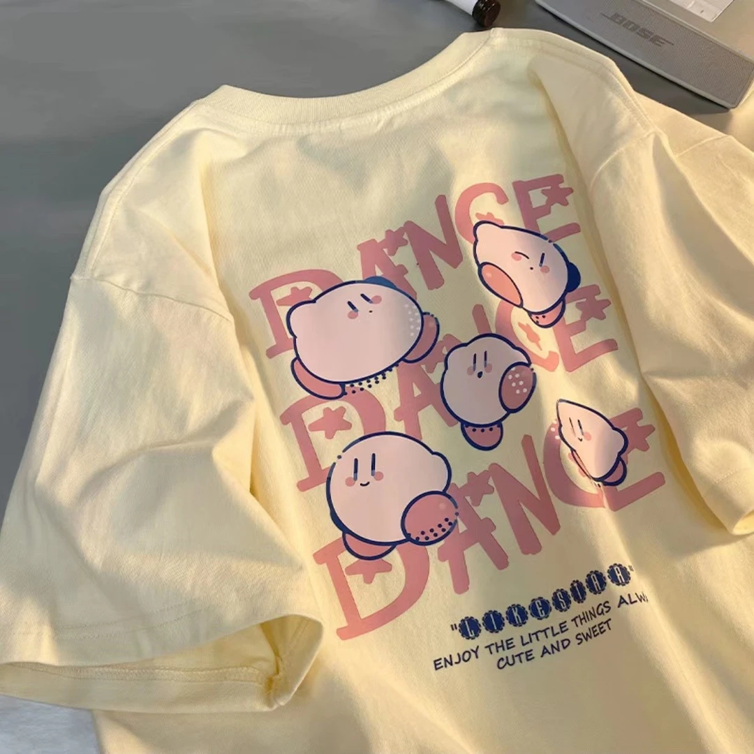 夏季超好看ins卡通动漫印花T恤女美式宽松潮牌小众学生半袖上衣