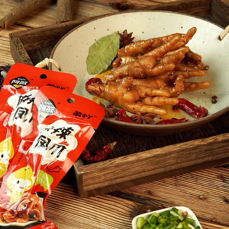 宁夏阿敏清真麻辣袋中袋凤爪160g*2开袋即食