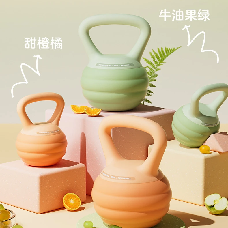 壶铃女士健身家用提壶哑铃实心软壶铃瑜伽运动健身器材运动训练