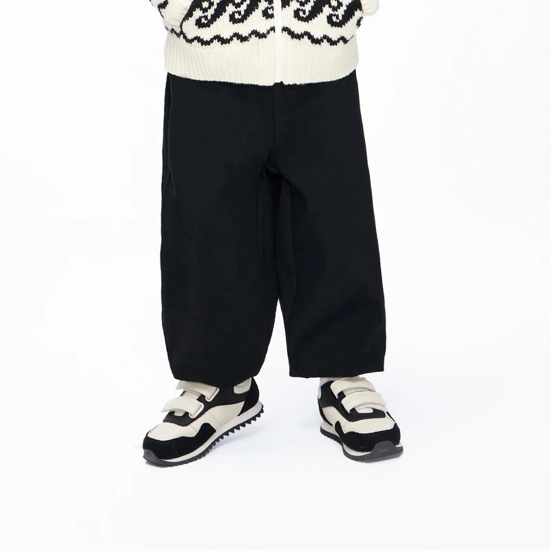 littlemoco童装冬装新款男女童加绒牛仔长裤束脚裤#KBC4JEN012