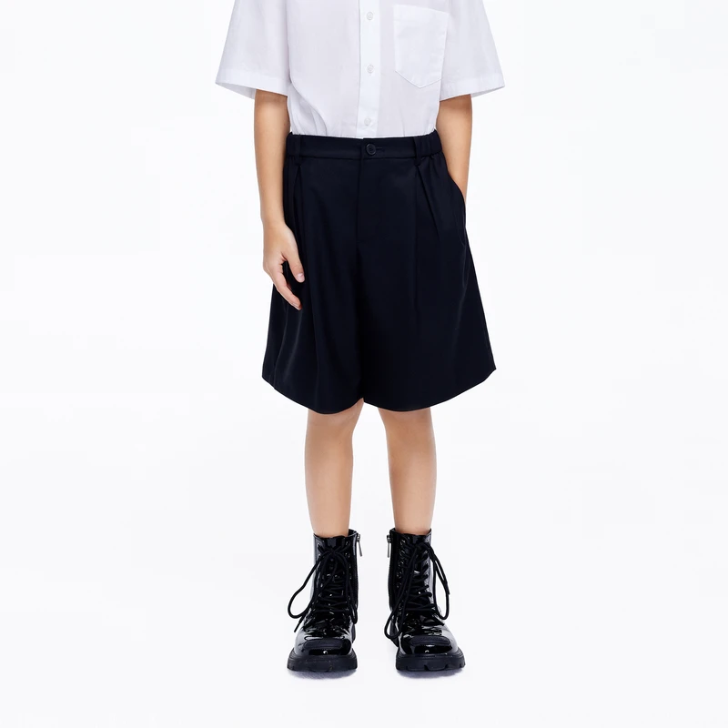 littlemoco童装夏装新款男童百慕大短裤宽松西装裤#KBD2SOT019