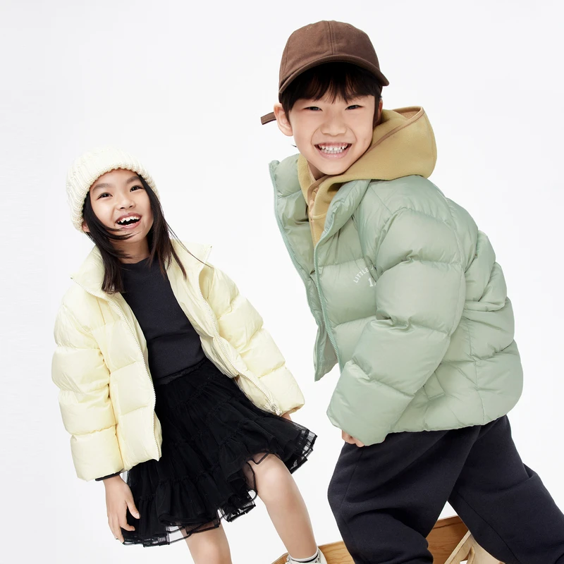 littlemoco童装冬装新款男女童蓄热保暖90绒羽绒服#KBB4EIN014