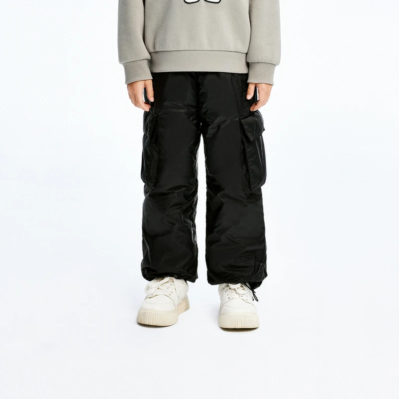 littlemoco童装24冬装男女童蓄热保暖羽绒长裤工装裤#KBD4PAT022