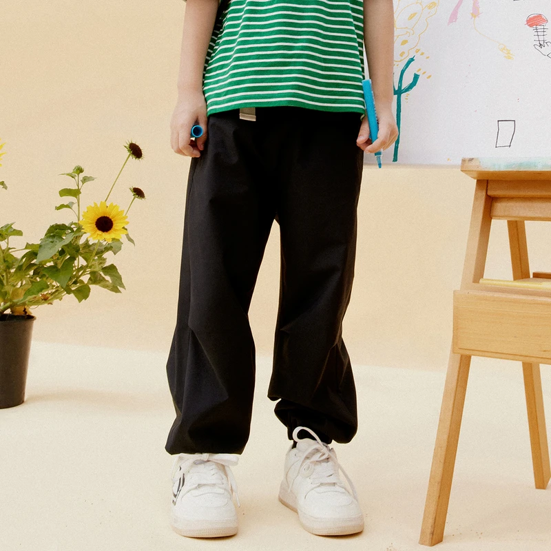 littlemoco童装春装新款男女童防晒休闲长裤子卫裤#KBC1PATT10