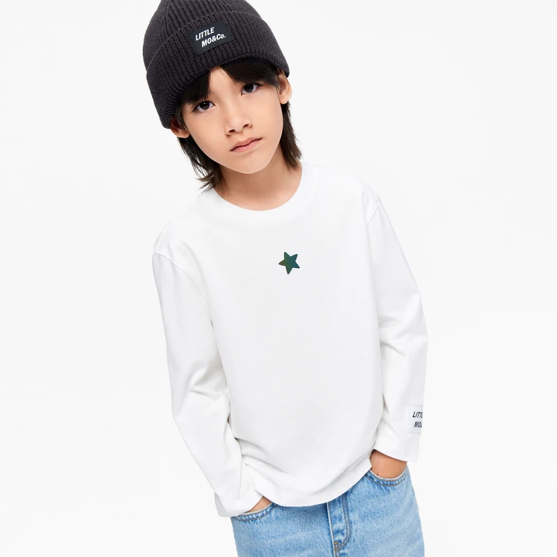 littlemoco童装春装男女童长袖T恤打底衫#KBC1TEET07