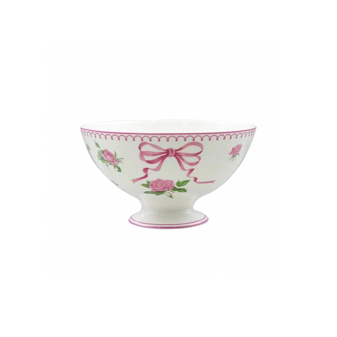 H186 安娜16点弗洛伊德玫瑰5英寸高脚碗2个装