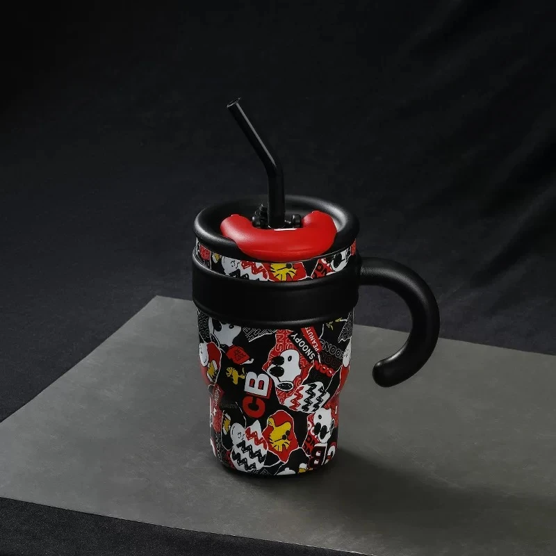 F273 巨无霸保温杯小狗高颜值黑色700ml