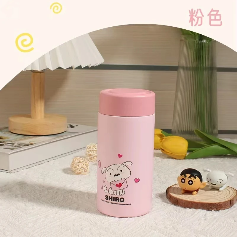 XB412 蜡笔小新保温杯正版授权口袋水粉色300ml