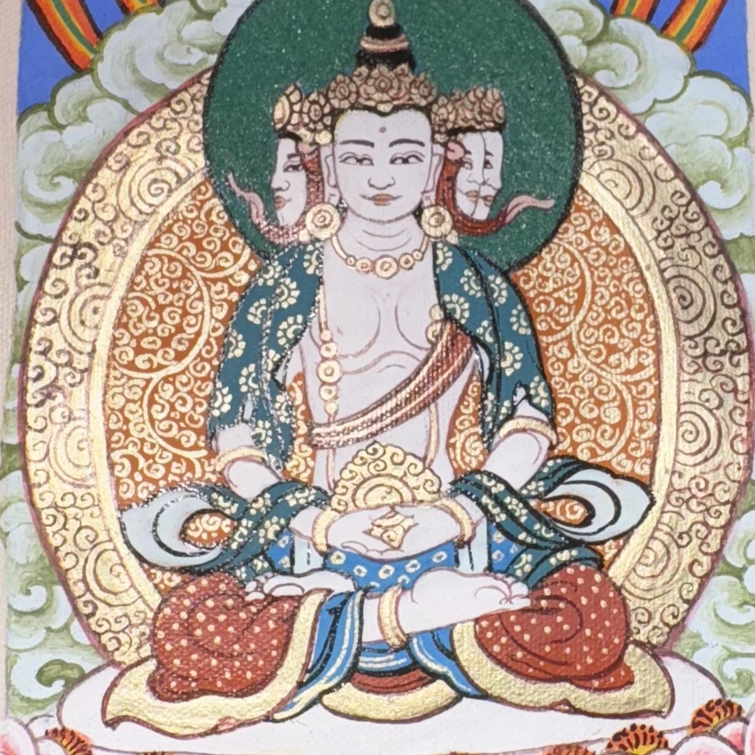 八大守护青海热贡勉唐画师纯手绘矿物颜料