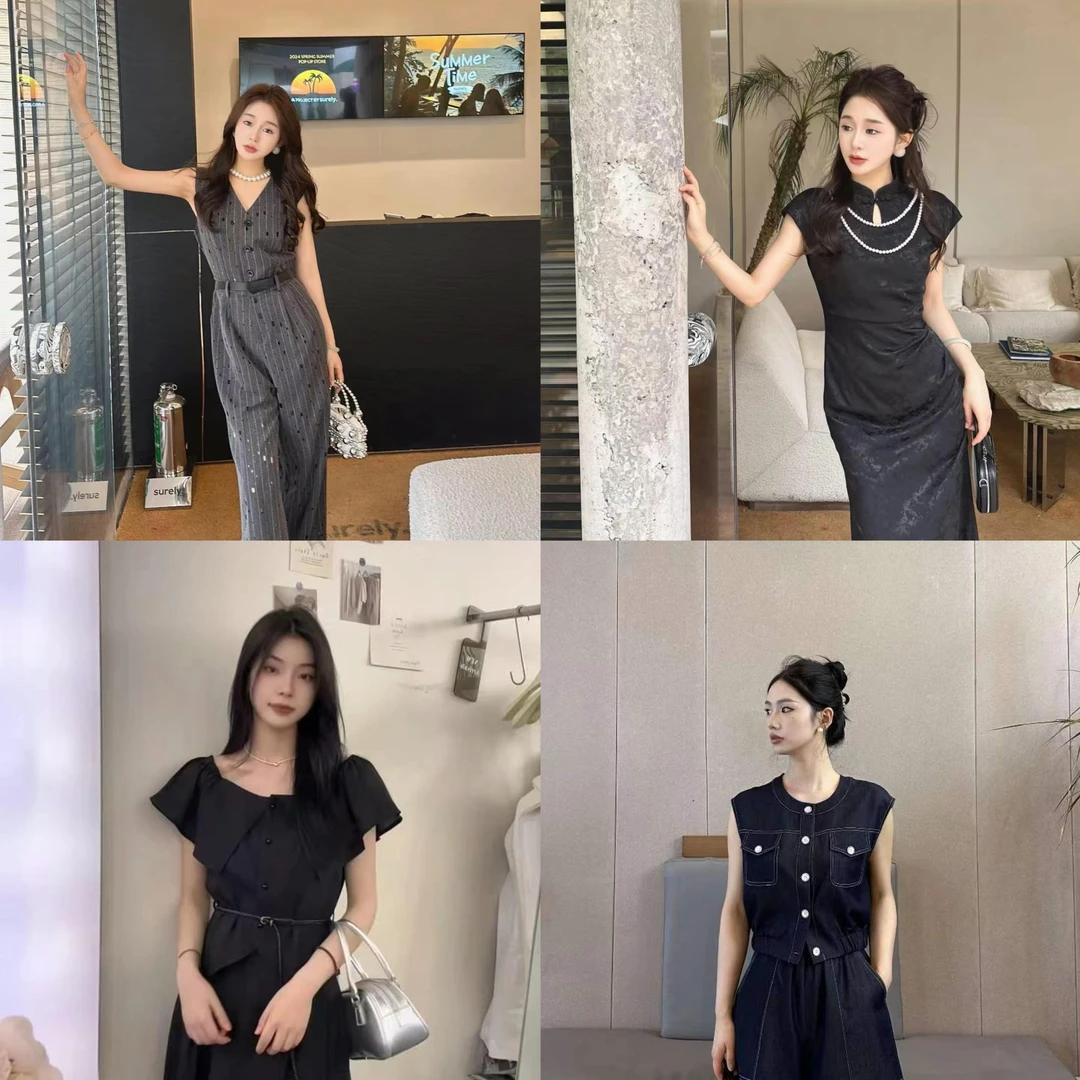 【大白严选】编码时尚百搭显瘦针织休闲夏季短袖套装