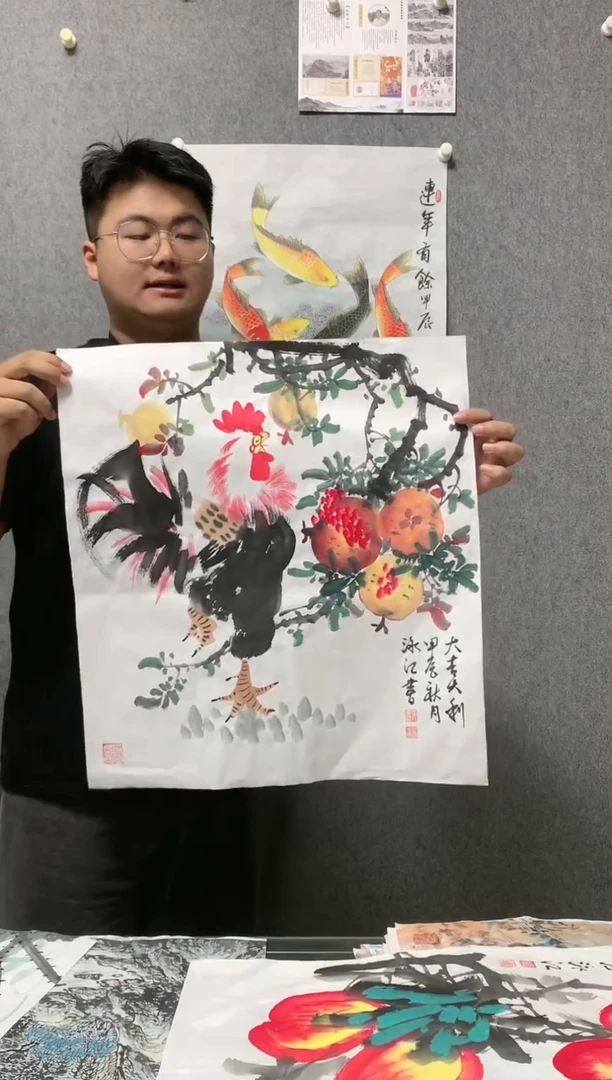 【闪购商品】绘画沈泳江手绘作品  50*50cm