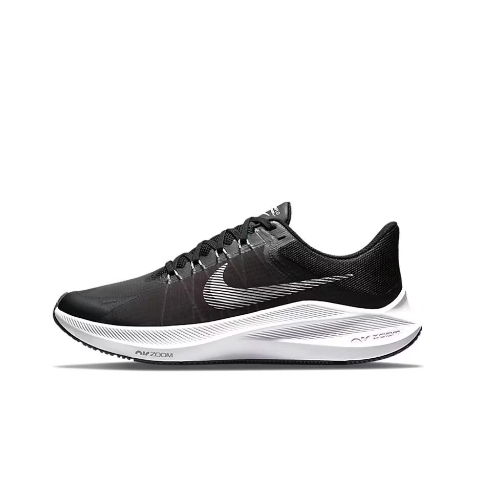 Nike/耐克Zoom Winflo 8 黑白 减震透气低帮休闲跑步鞋CW3419-006