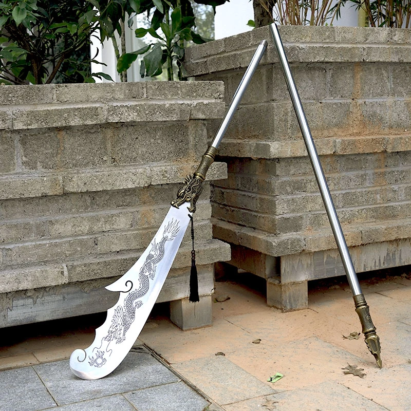 黄忠大刀龙泉刀剑冷兵器十八班兵器高锰钢收藏宝刀宝剑未开刃