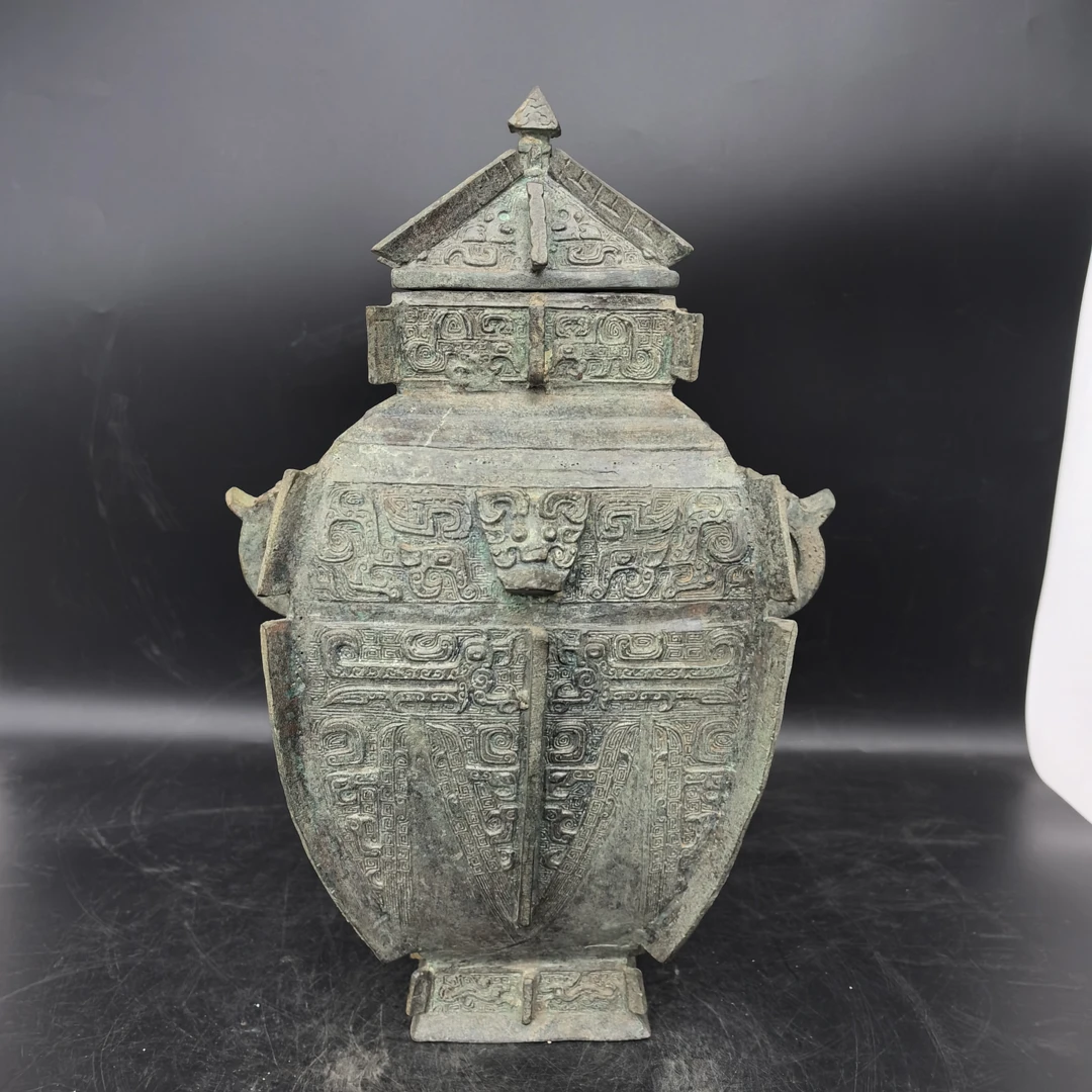 博杰仿古青铜器 复刻品【方罍】复古工艺居家装饰摆件玄关 办公桌