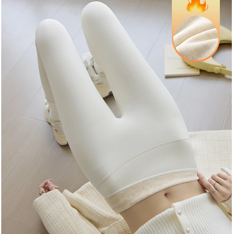 加绒鲨鱼裤女无尴尬线2024秋冬季外穿高腰收腹提臀瑜伽芭比打底裤