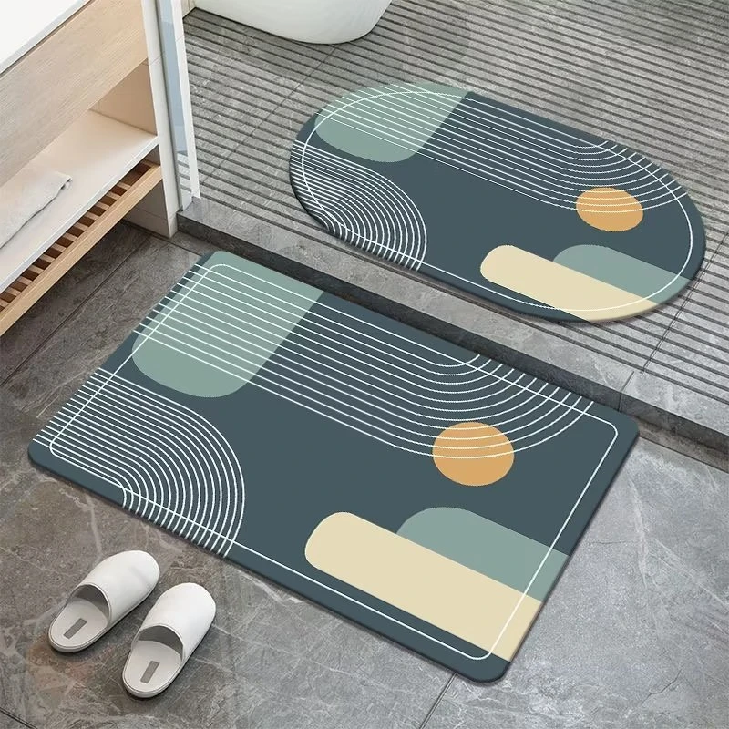 浴室吸水垫时尚简约风软垫吸水防滑垫速干地毯卫生间入户门口脚垫