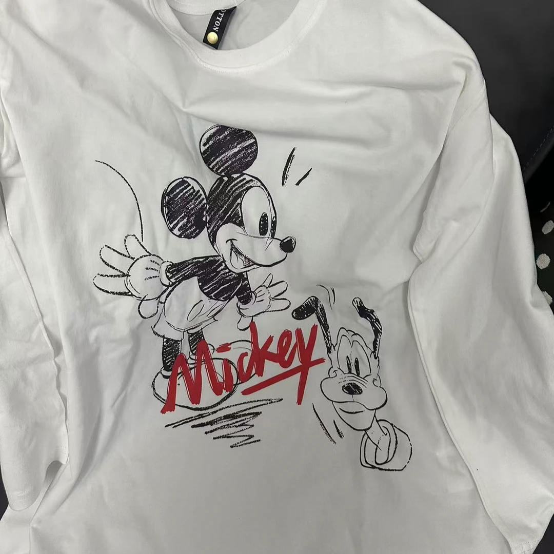 米奇长袖打底T恤  休闲长袖  纯棉  潮流  卡通