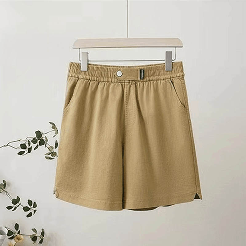 五分短裤2023夏季薄款宽松显瘦外穿松紧腰百搭直筒休闲裤女