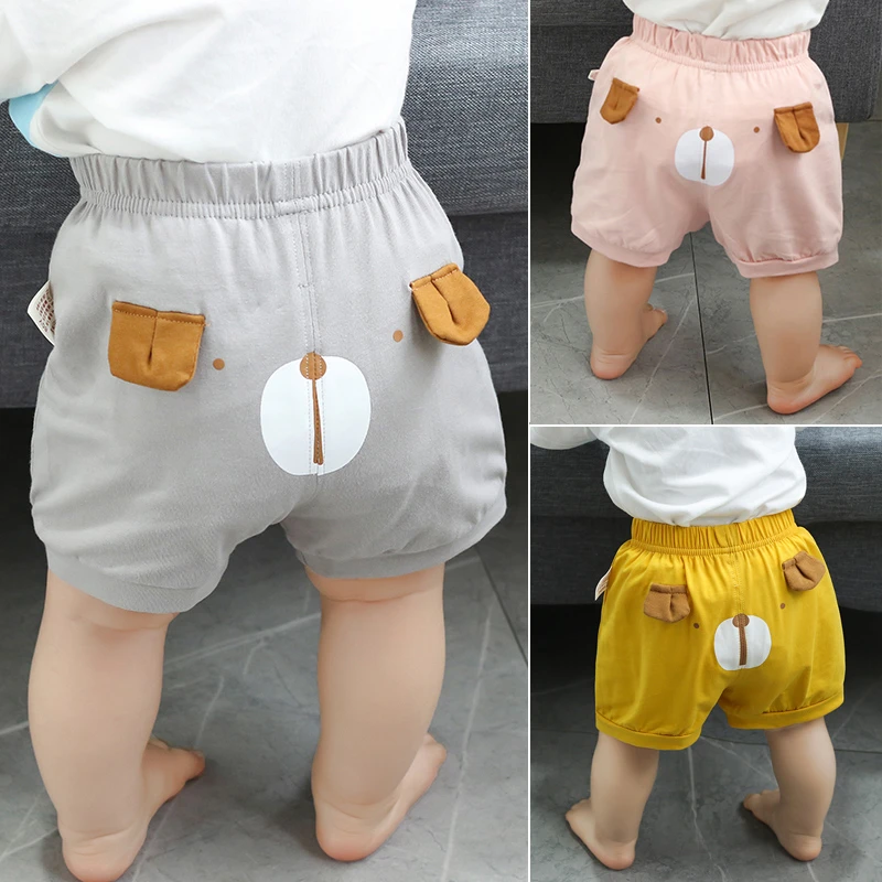 婴儿大pp裤短裤夏季薄款宝宝外穿宽松卡通夏装短款儿童屁屁裤子
