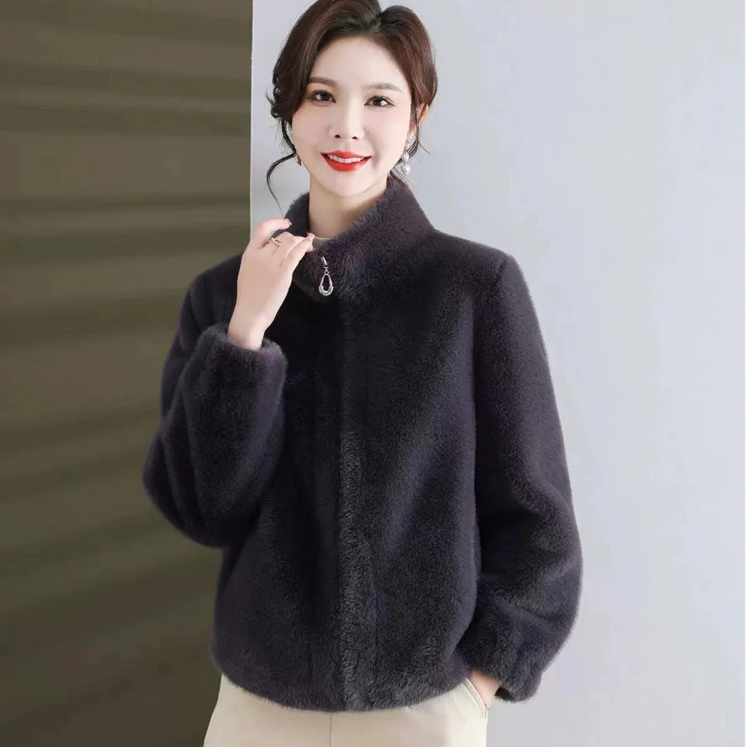 2603海宁新款北极貂毛绒短款外套9毛绒外套女