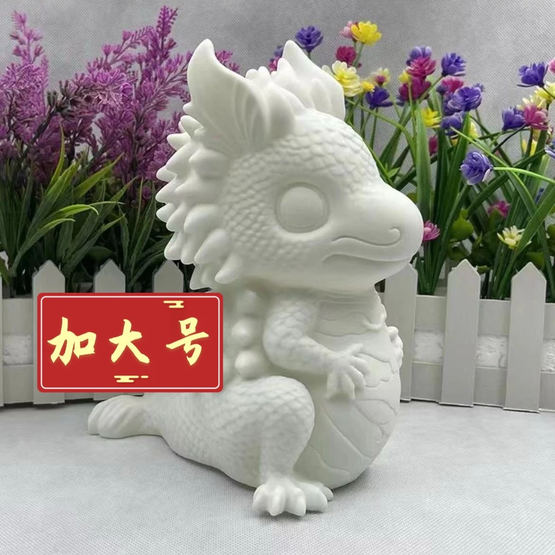 龙年新款龙库洛米diy涂鸦搪胶娃娃美乐蒂可爱存钱罐女孩涂色玩具