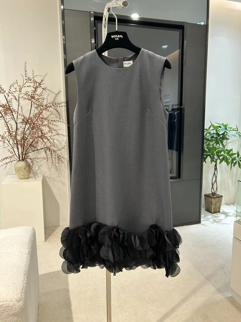 2024设计师款无袖连衣裙休闲时尚483