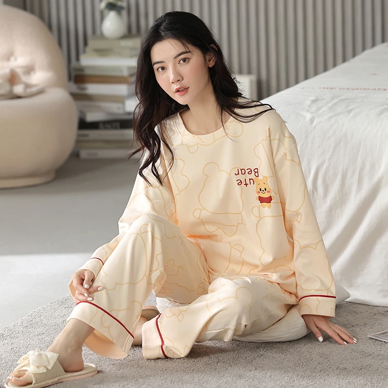 【多款可选】春秋冬季睡衣女棉长袖套头休闲可外穿家居服套装8672