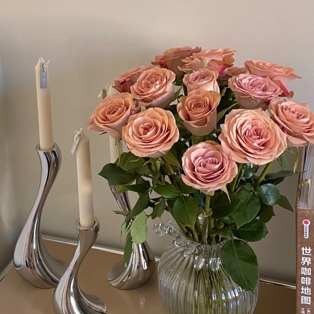 【轶1】卡布奇诺18支+2支防损鲜切花玫瑰居家鲜花 收到花带包装醒花