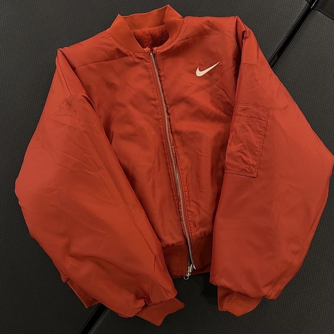 NIKE/耐克女子 双面穿 人造毛皮 短款时尚运动毛绒外套