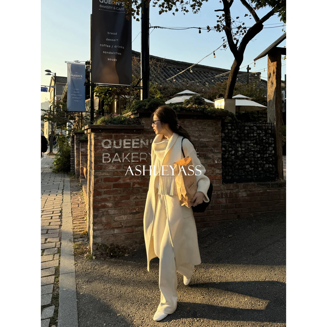 【ASHLEYASS】“云端”秋冬时尚休闲气质保暖双面毛呢大衣LSS241543S