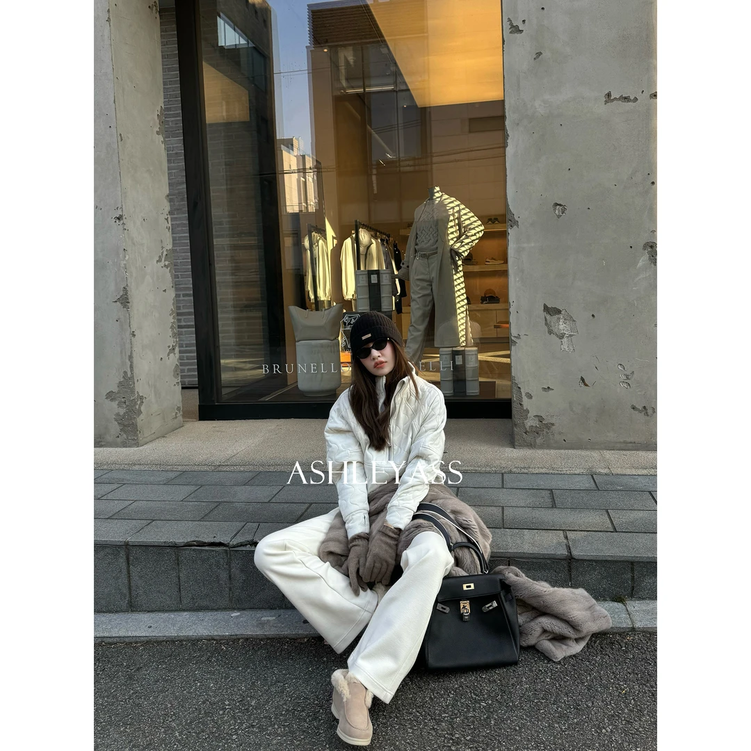 【ASHLEYASS】“空气LU”保暖锁温亲肤透气半拉链棉服外套LSS241617W