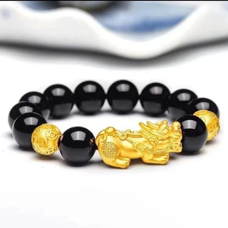 合金手链 2024爆款【貔貅手链】不掉色不褪色手工精美时尚大气金色