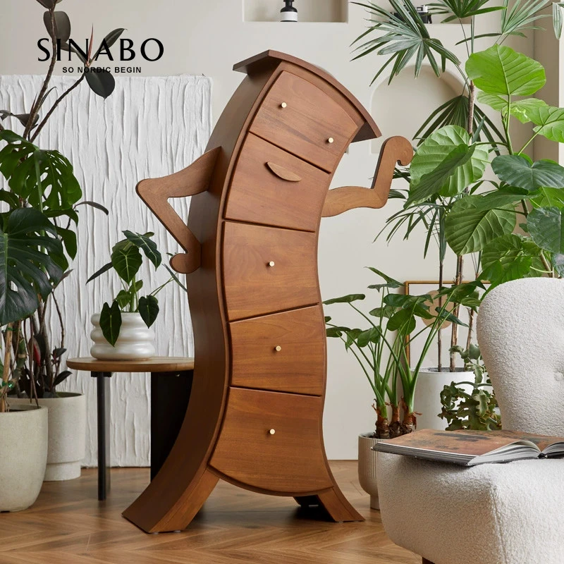 思纳博叉腰机器人柜 落地客厅家用创意北欧木质美式