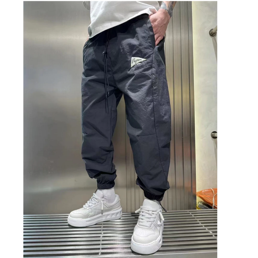 拉风哥  秋季新款99353简约百搭时尚户外风格小脚束口休闲裤男