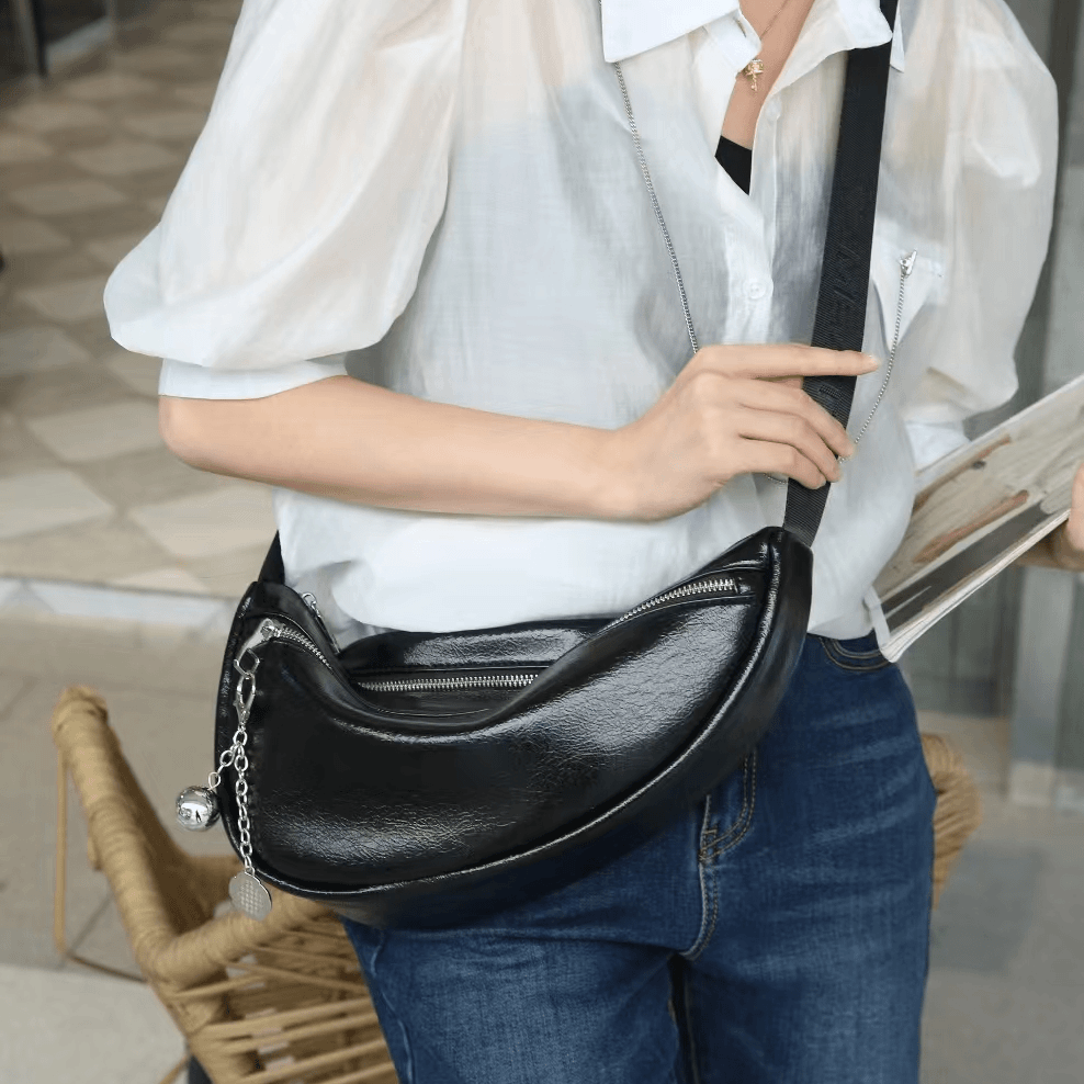 rain.cun 【孤】SKL-7091-黑色-轻奢小众时尚百搭女士包