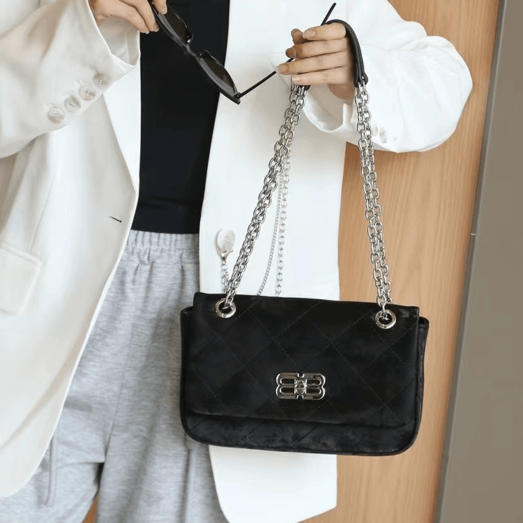 XY-9820-黑色-RAIN.CUN轻奢小众时尚百搭女士包