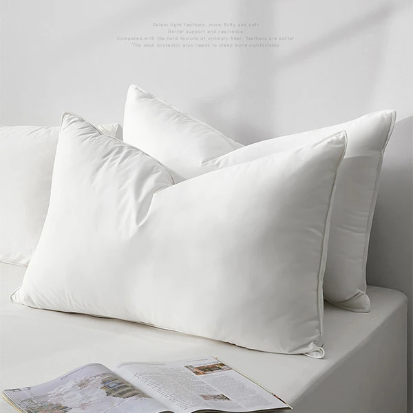 护颈抑菌防螨家庭成人学生枕芯枕头羽丝绒枕头枕芯软枕单人枕酒店