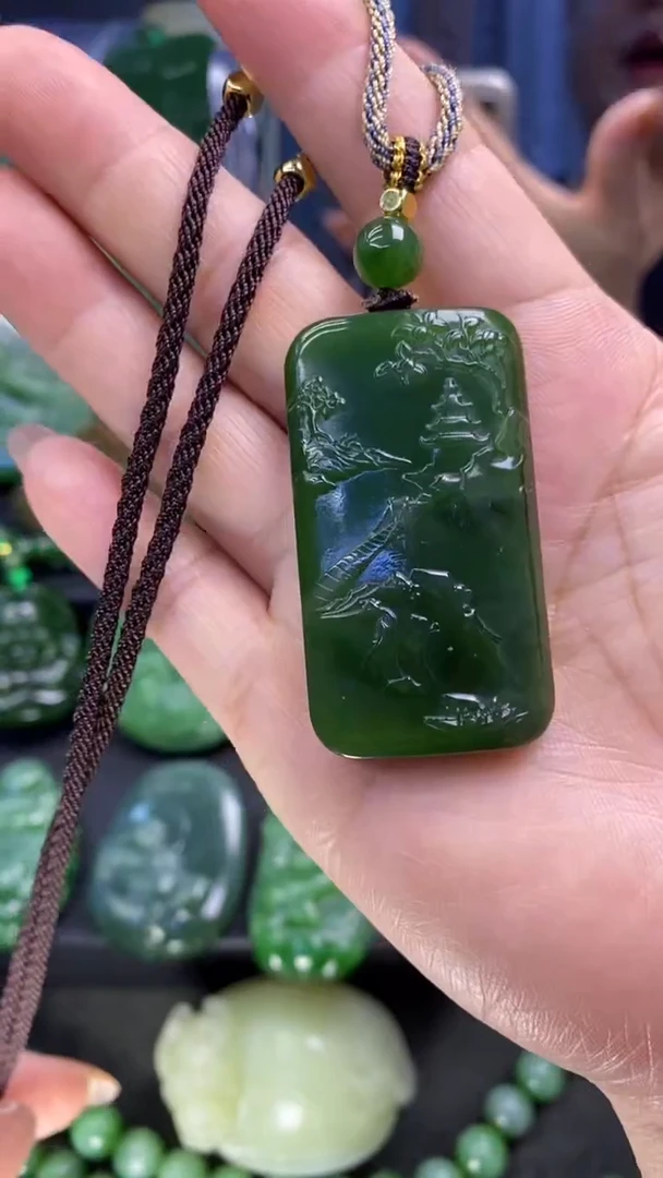 【闪购商品】和田玉(碧玉)吊坠(赠链)未镶嵌1
