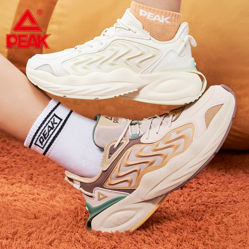 匹克态极面包鞋女2025春季情侣运动男子厚底潮流老爹鞋-DE240067