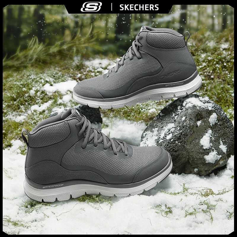 SKECHERS/斯凯奇御寒保暖秋冬款男软底中帮休闲户外徒步运动鞋
