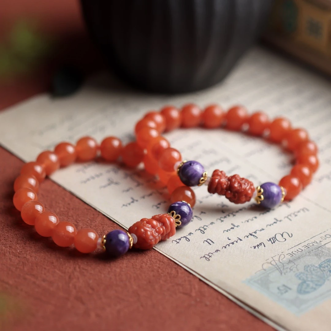 【蔓时光】玛瑙大黑天民族风送礼女款单圈手串（多样性发货 发其一）