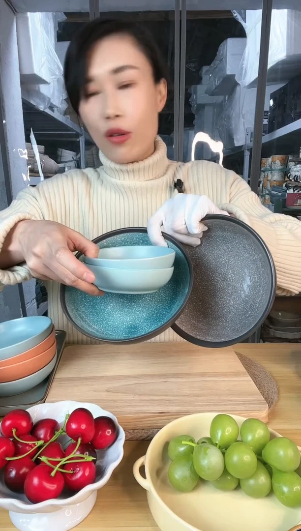 【闪购商品】陶瓷盘7英寸菜碗2只微瑕