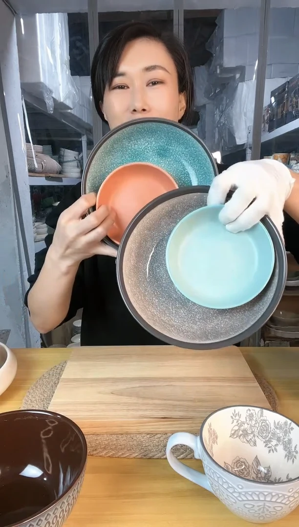 【闪购商品】陶瓷盘7英寸菜碗2只微瑕