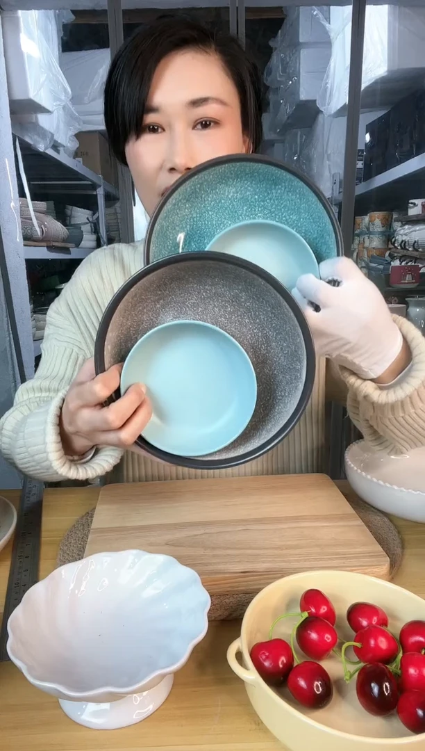 【闪购商品】陶瓷盘7英寸菜碗2只微瑕