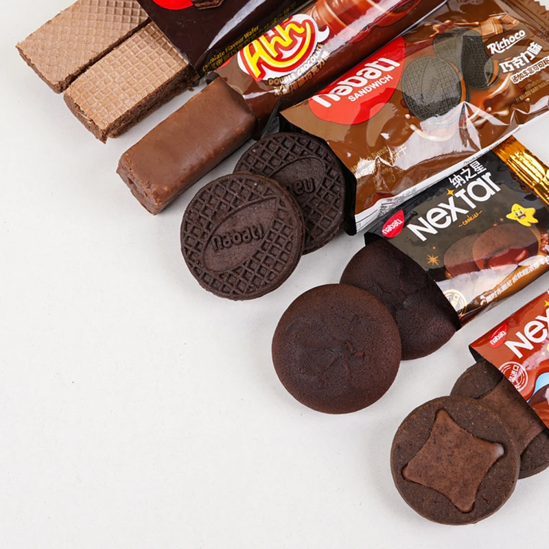 纳宝帝nabati丽芝士巧克力味玉米棒夹心威化饼干布朗尼小零食组合