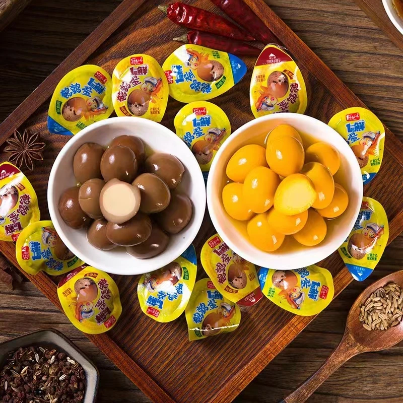 味在小巷鹌鹑蛋盐焗味五香卤味熟食铁小包装蛋即食无壳小卤蛋零食