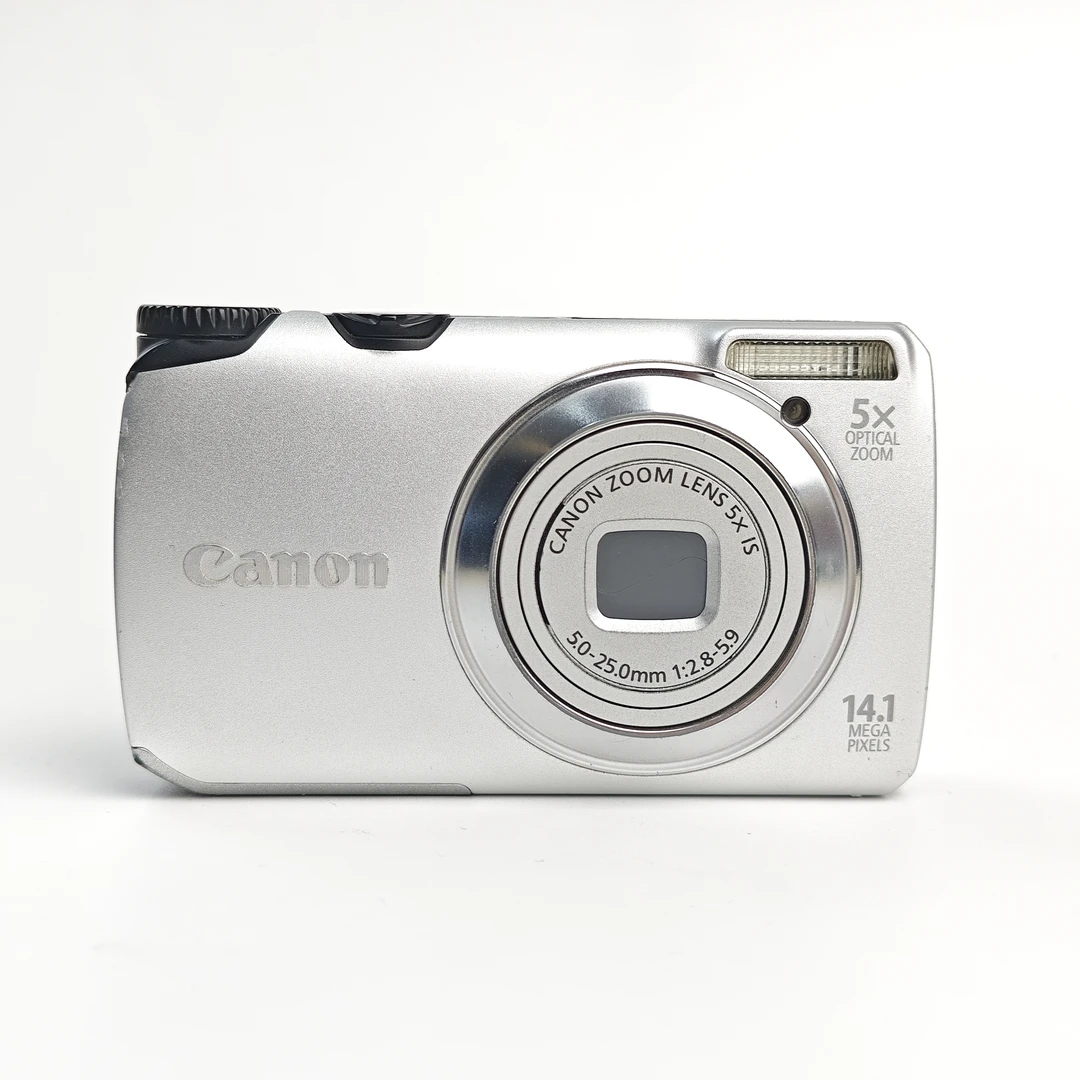 95新 Canon/佳能 a3200银色1410万像素5倍变焦ccd数码相机