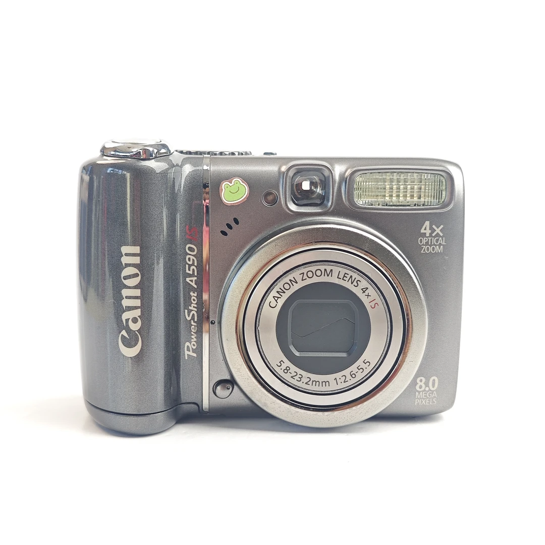 95新 Canon/佳能 a590黑银拼色800万像素4倍变焦ccd数码相机