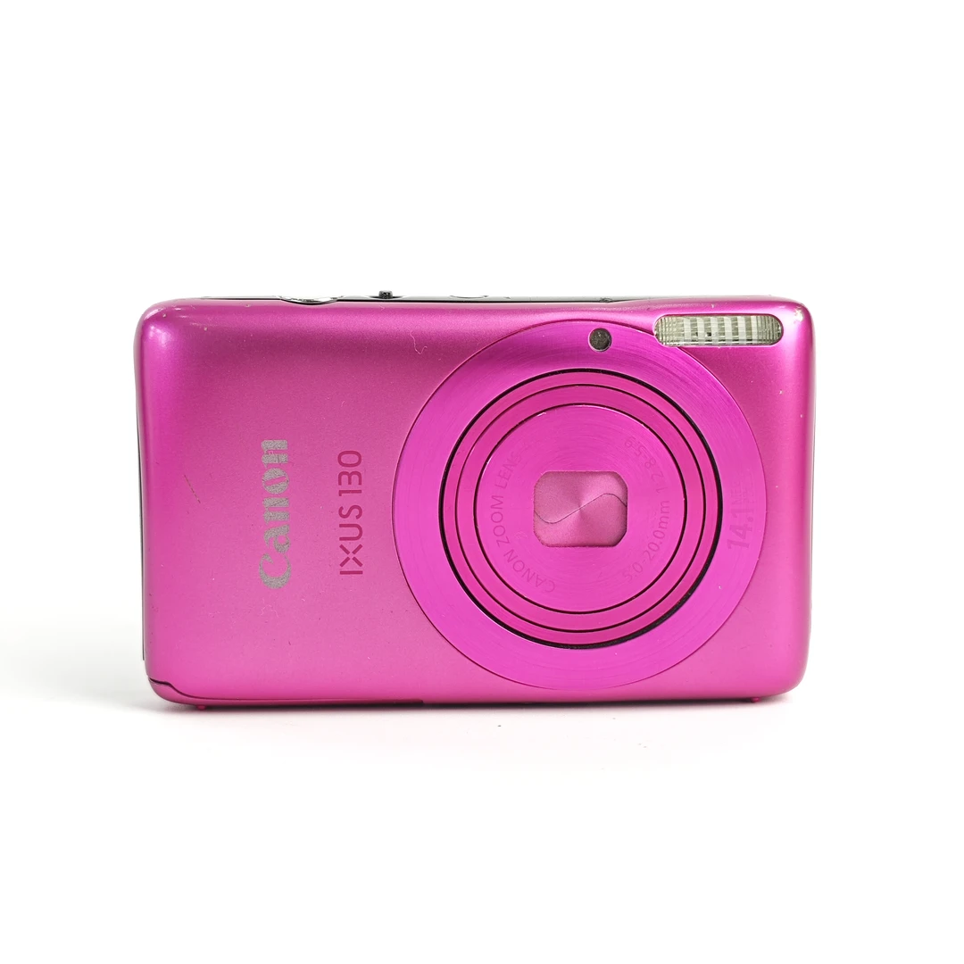 95新 Canon/佳能 ixus130粉色1410万像素4倍变焦ccd数码相机